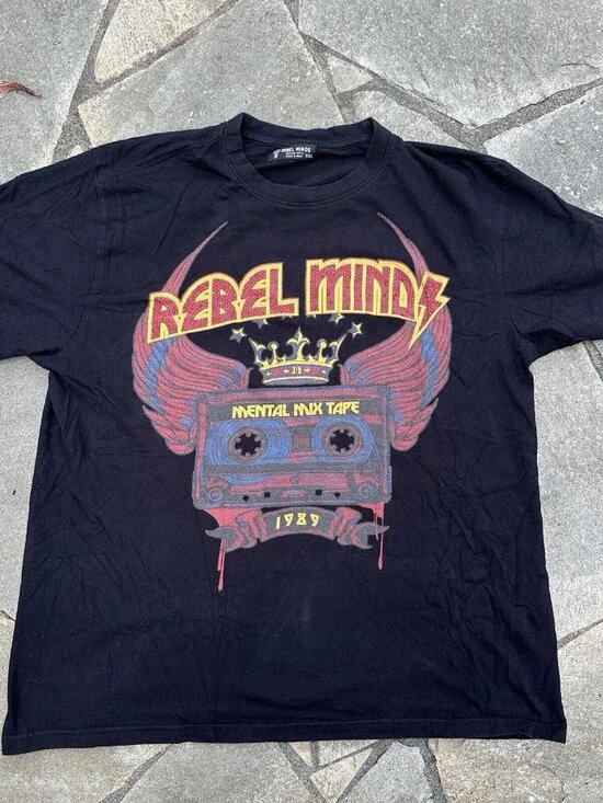 Other - Rebel Minds Shirt Mens 2XL Black Mental Mixtape Cassette Retro Style Tee
